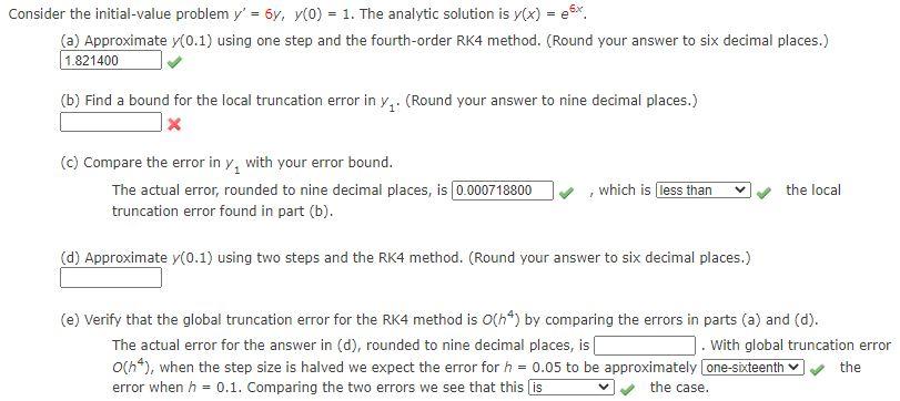 Solved Consider the initial-value problem y' = 5, y(0) = 1 