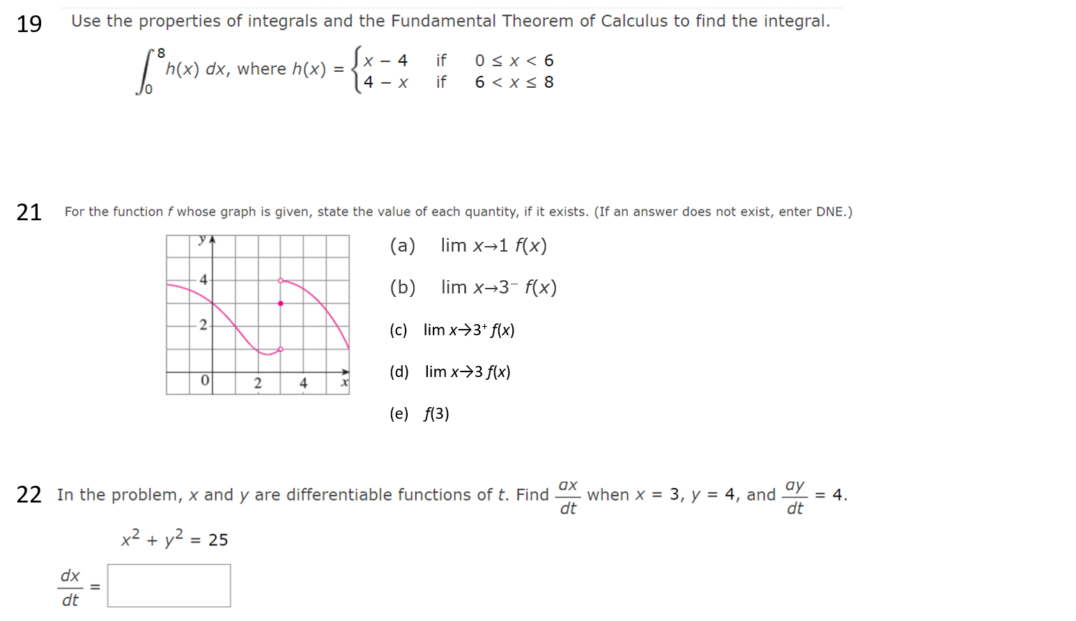 Solved Use the properties of integrals and the Fundamental | Chegg.com