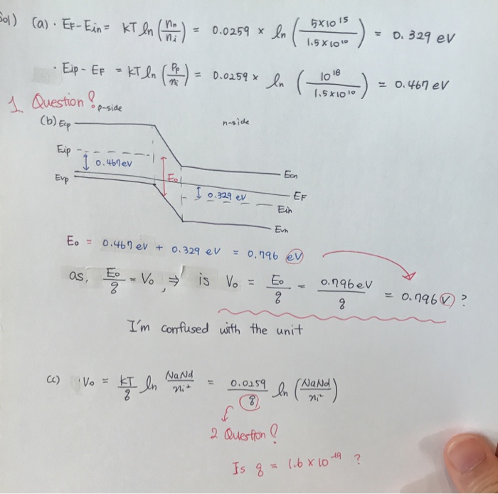 Solved An abrupt Si p-n junction has Na 1018 cm3 on one side | Chegg.com