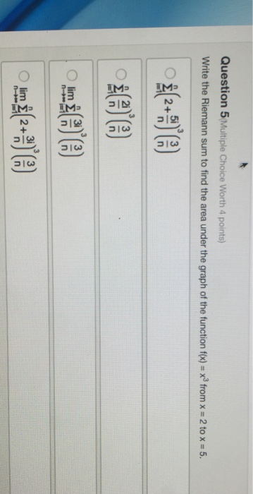 Solved Question 5(Multiple Choice Worth 4 points) Write the | Chegg.com