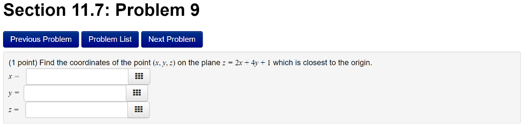 Solved Section 11.7: Problem 9 Previous Problem Problem List | Chegg.com