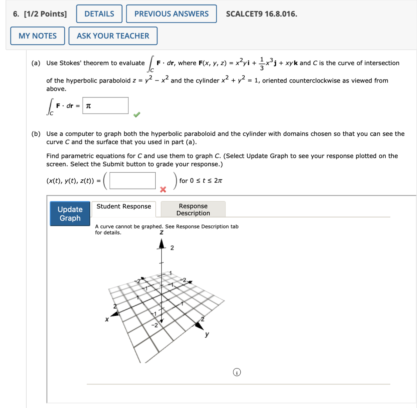 Solved A) Use Stokes' Theorem To Evaluate ∫CF⋅dr, Where | Chegg.com