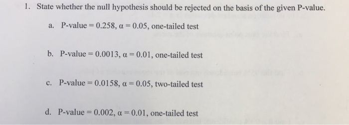 the null hypothesis should state