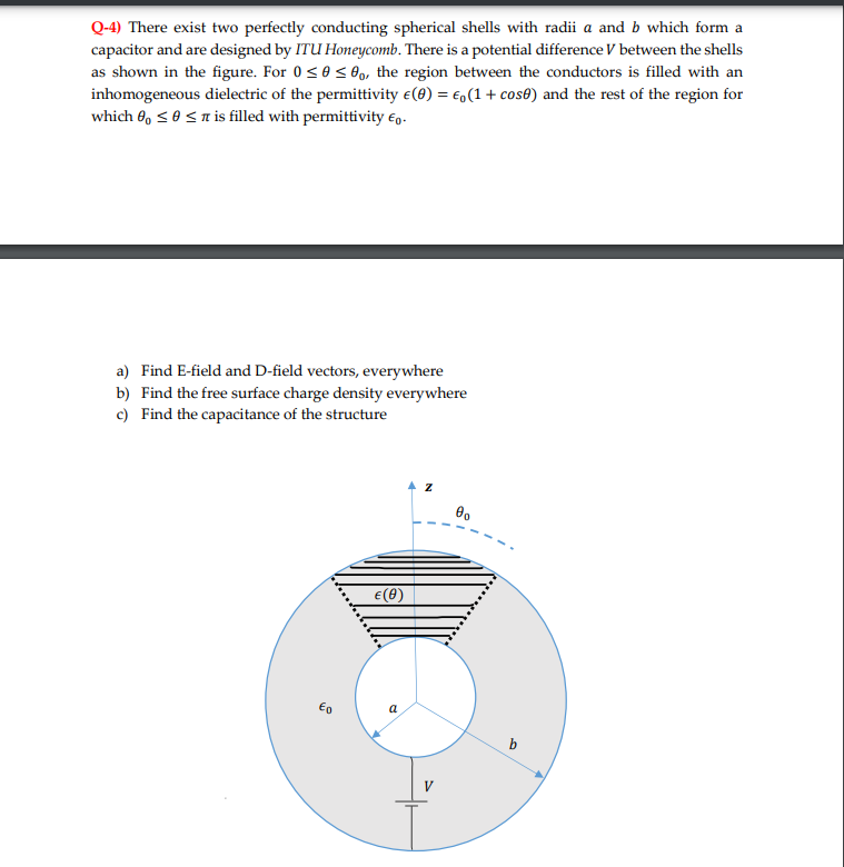 Solved Q-1) There is a hemispherical surface defined for | Chegg.com