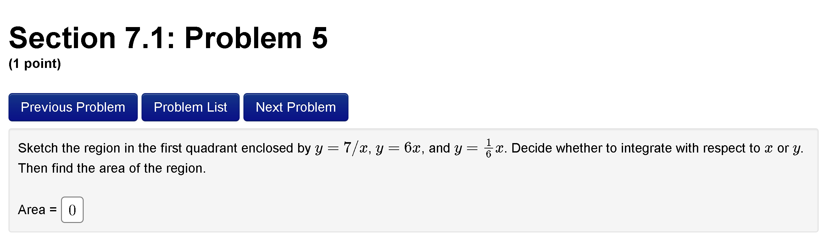 Solved Section 7.3: Problem 2 (1 Point) Previous Problem | Chegg.com