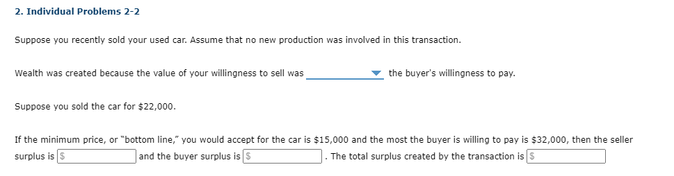 Solved Suppose you recently sold your used car. Assume that | Chegg.com