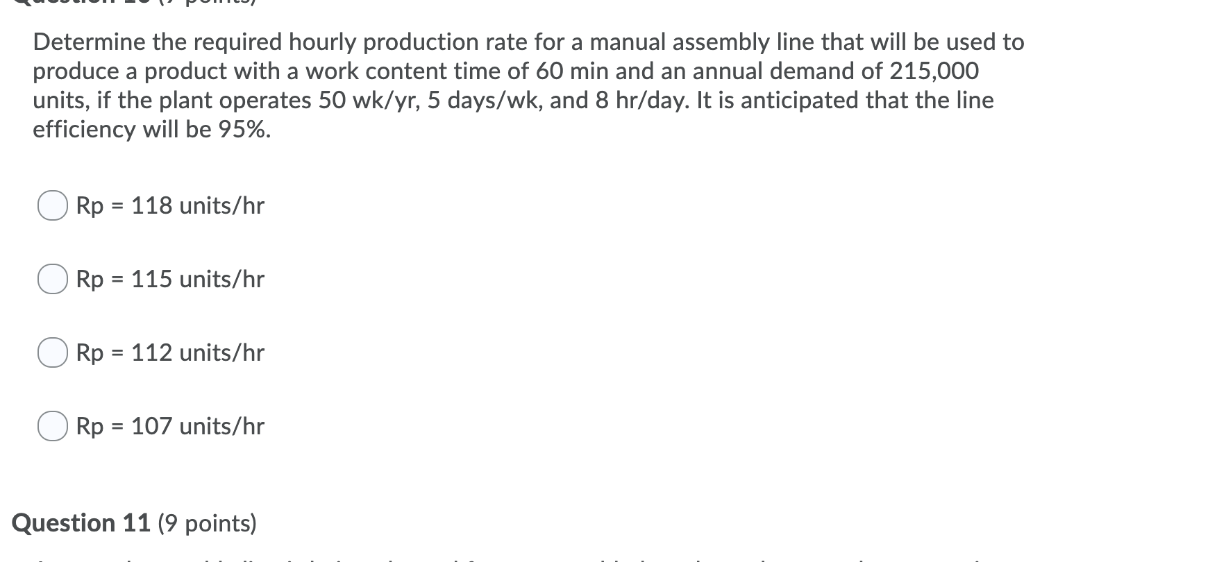 Solved Poco Determine the required hourly production rate