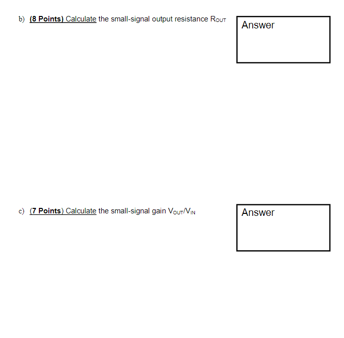 Solved 5. BJT Amplifier: (25 points). For the circuit shown | Chegg.com