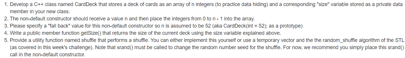 How would you develop a blackjack game in c++ using | Chegg.com