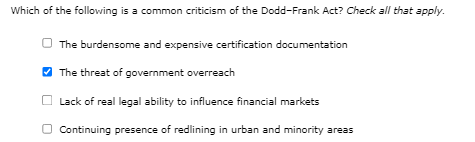 Solved Which of the following is a common criticism of the | Chegg.com