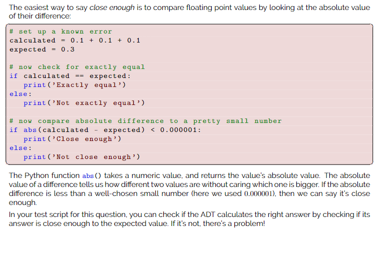 Solved Purpose: Completing a test script for an ADT. Degree | Chegg.com