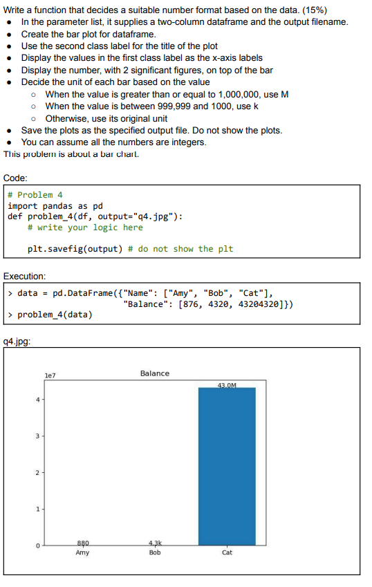 Write a function that decides a suitable number | Chegg.com