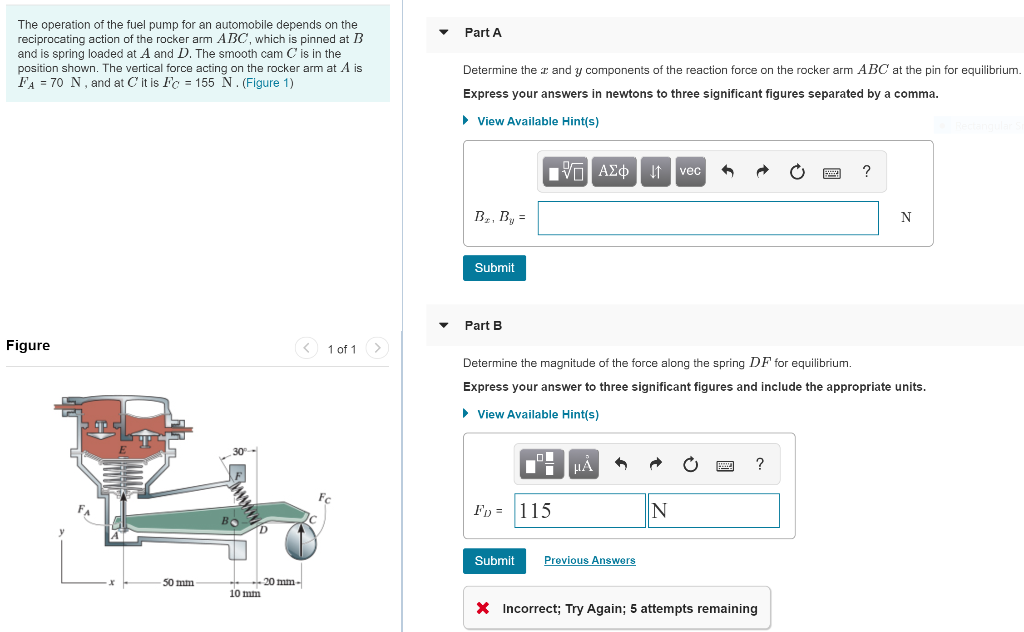 Solved The operation of the fuel pump for an automobile