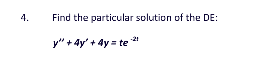 Solved Find the particular solution of the | Chegg.com
