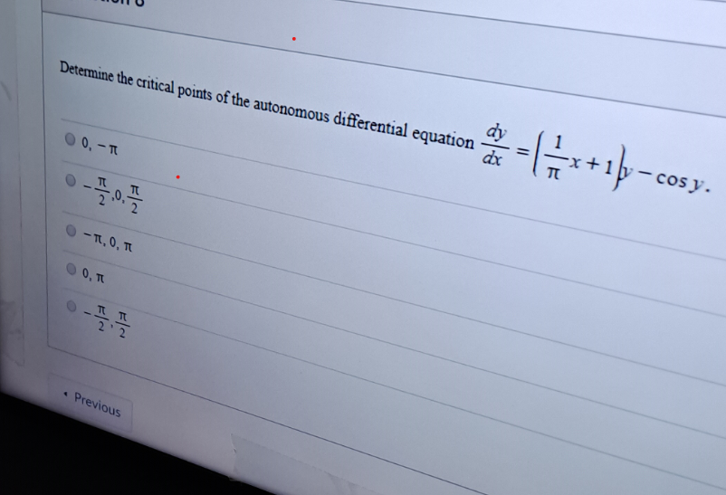 Solved Determine the critical points of the autonomous | Chegg.com