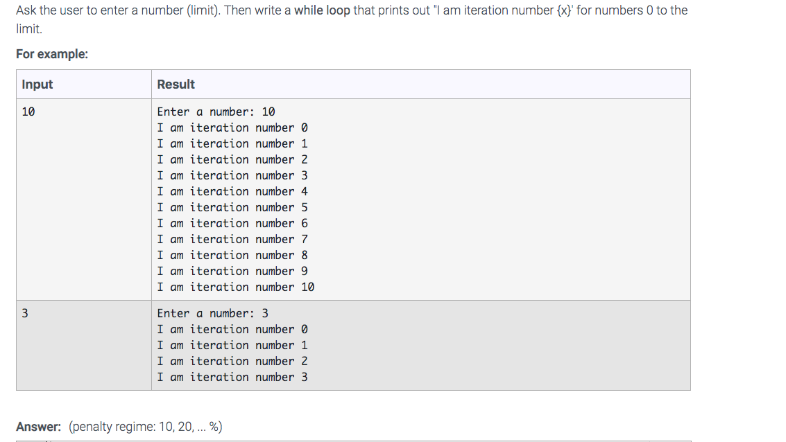 Solved Write a for loop that prints out the values 1 to 10, | Chegg.com