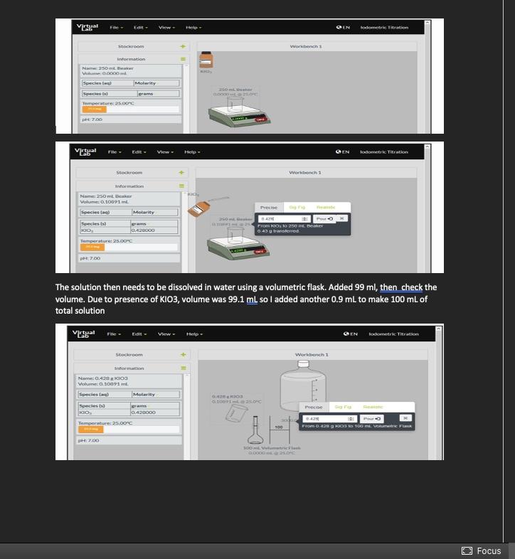 Colorimetric Titration Experiment Determine the