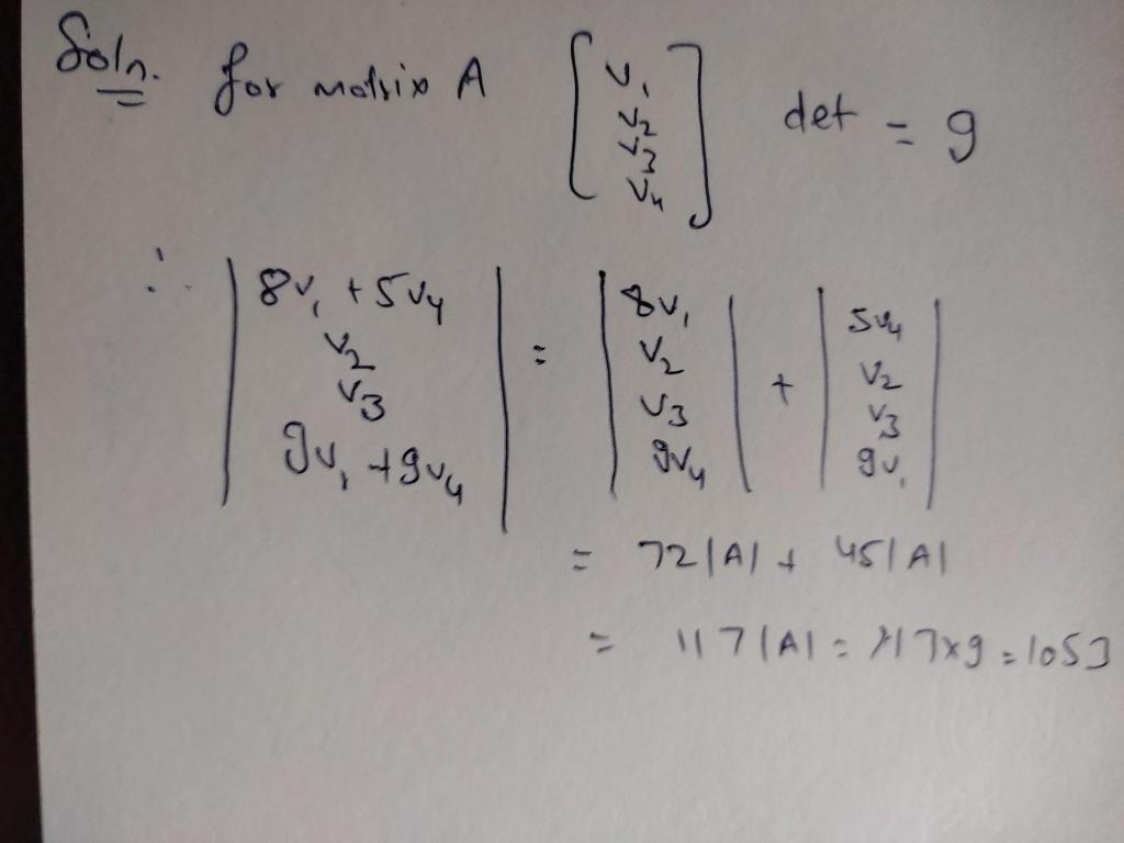 Solved Section 2.2 Properties Of Determinants: Problem | Chegg.com