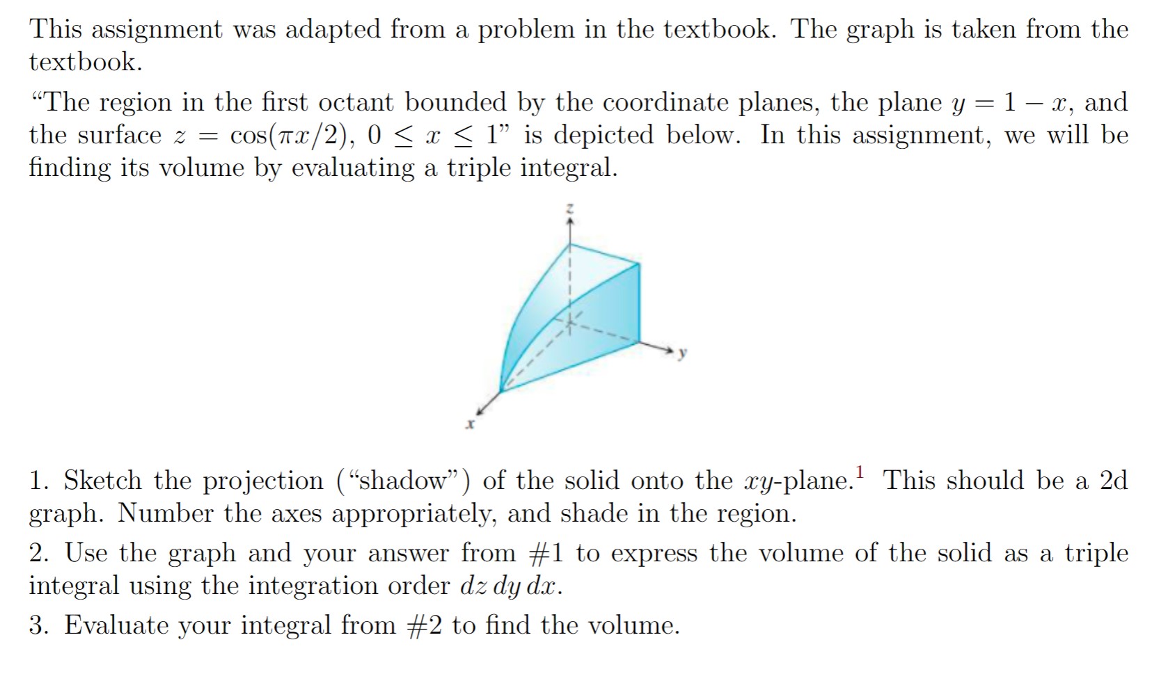 Solved This assignment was adapted from a problem in the | Chegg.com
