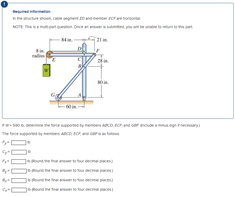 Solved Required Informationin The Structure Shown Cable Chegg Com