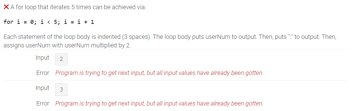 solved-write-a-for-loop-that-iterates-5-times-each-chegg