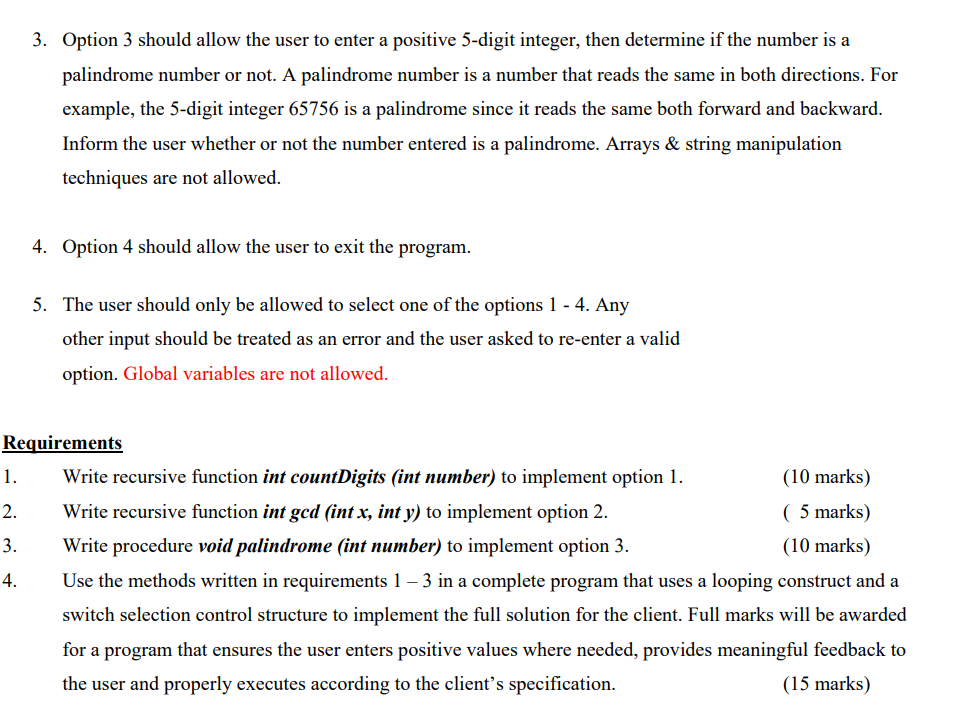Solved Problem Specification The Unique Solutions Math | Chegg.com
