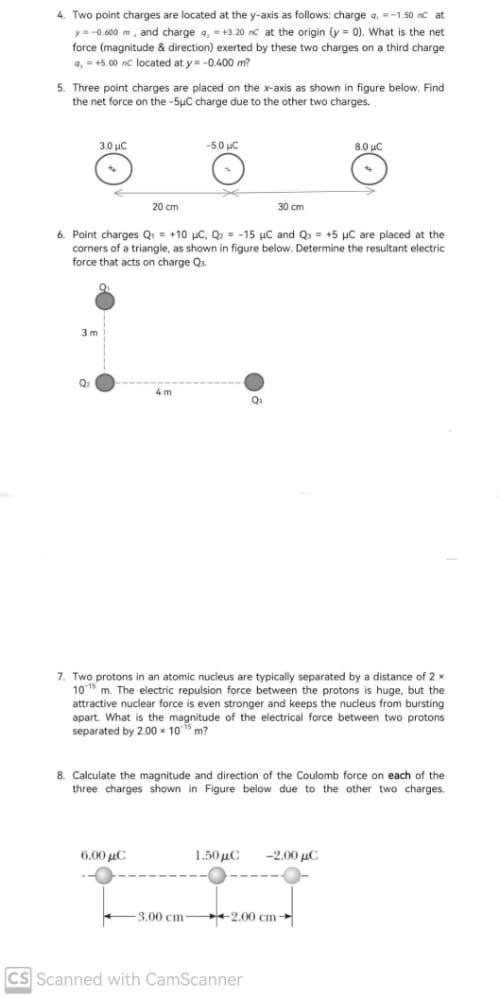 Solved 4. Two point charges are located at the y-axis as | Chegg.com