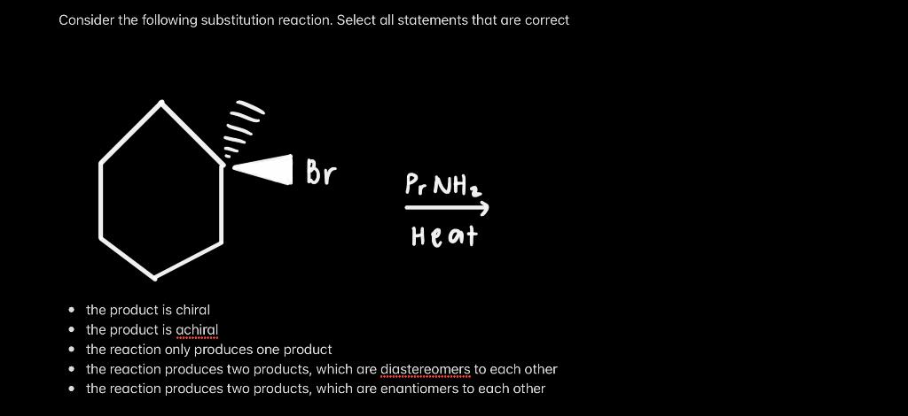 Solved Consider the following substitution reaction. Select | Chegg.com