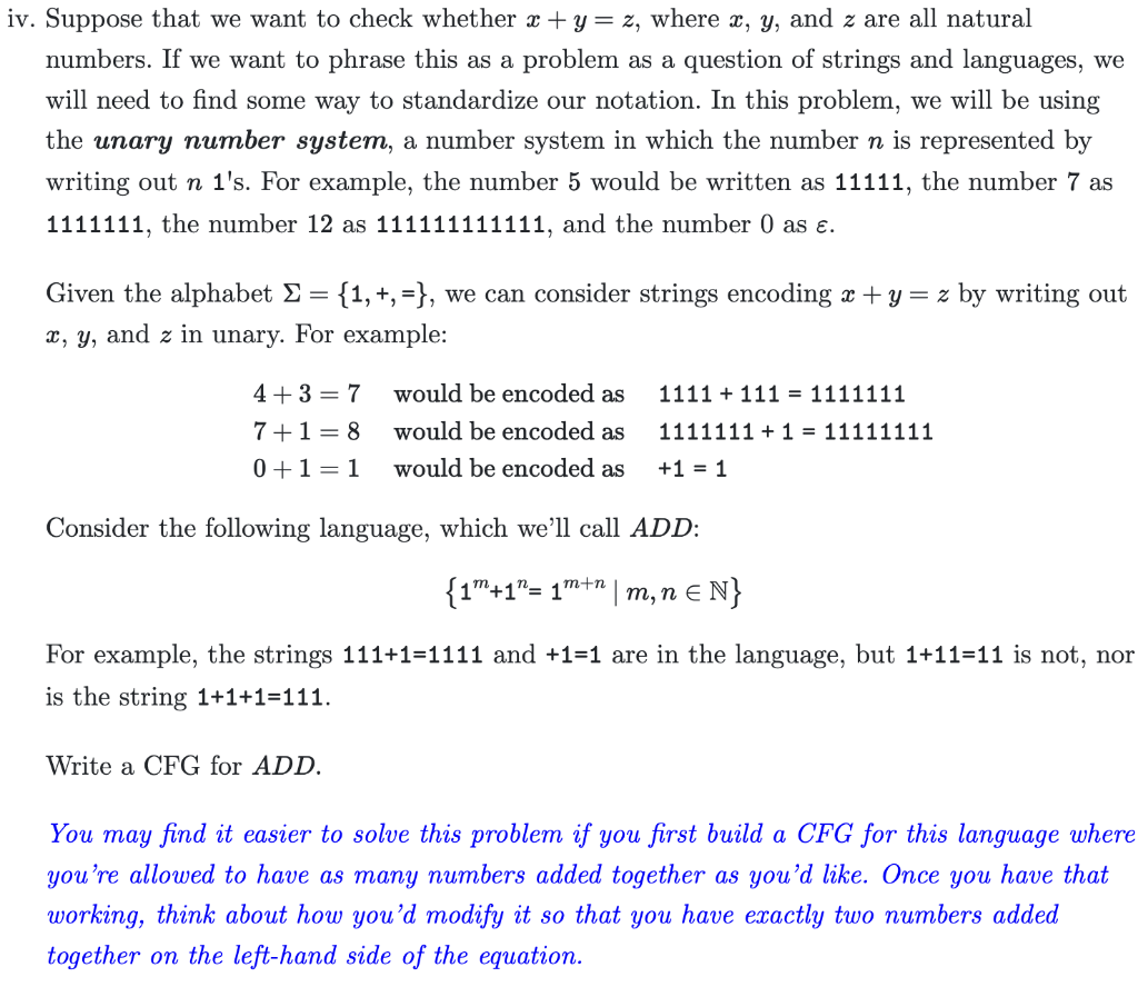 Solved iii. Given Σ={a,b}, write a CFG for the language | Chegg.com