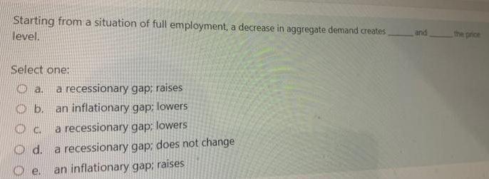 Solved Starting From A Situation Of Full Employment, A | Chegg.com