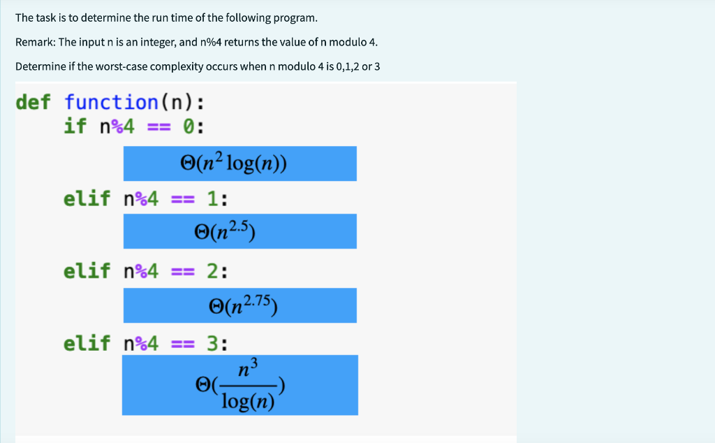 Solved The task is to determine the run time of the | Chegg.com