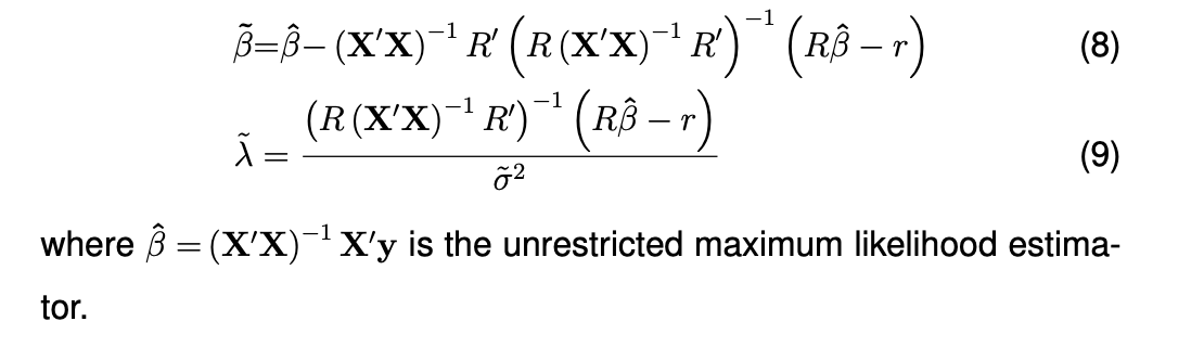 Exercise 4 Show That The Restricted Maximum Likeli Chegg Com