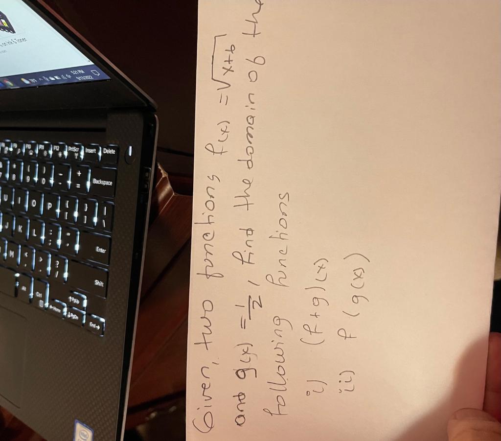 Solved Diven, two functions f(x)=x+6 and g(x)=21, find the