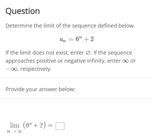 Solved Determine The Limit Of The Sequence Defined Below. | Chegg.com