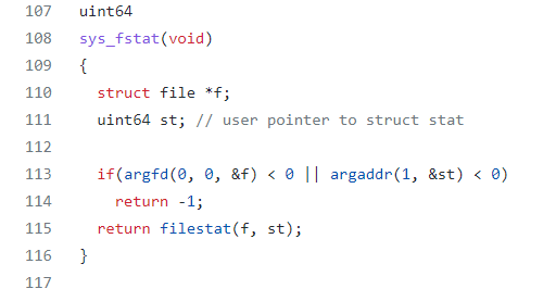 Solved Look At The Code In Kernel/sysfile.c For The Fstat() | Chegg.com