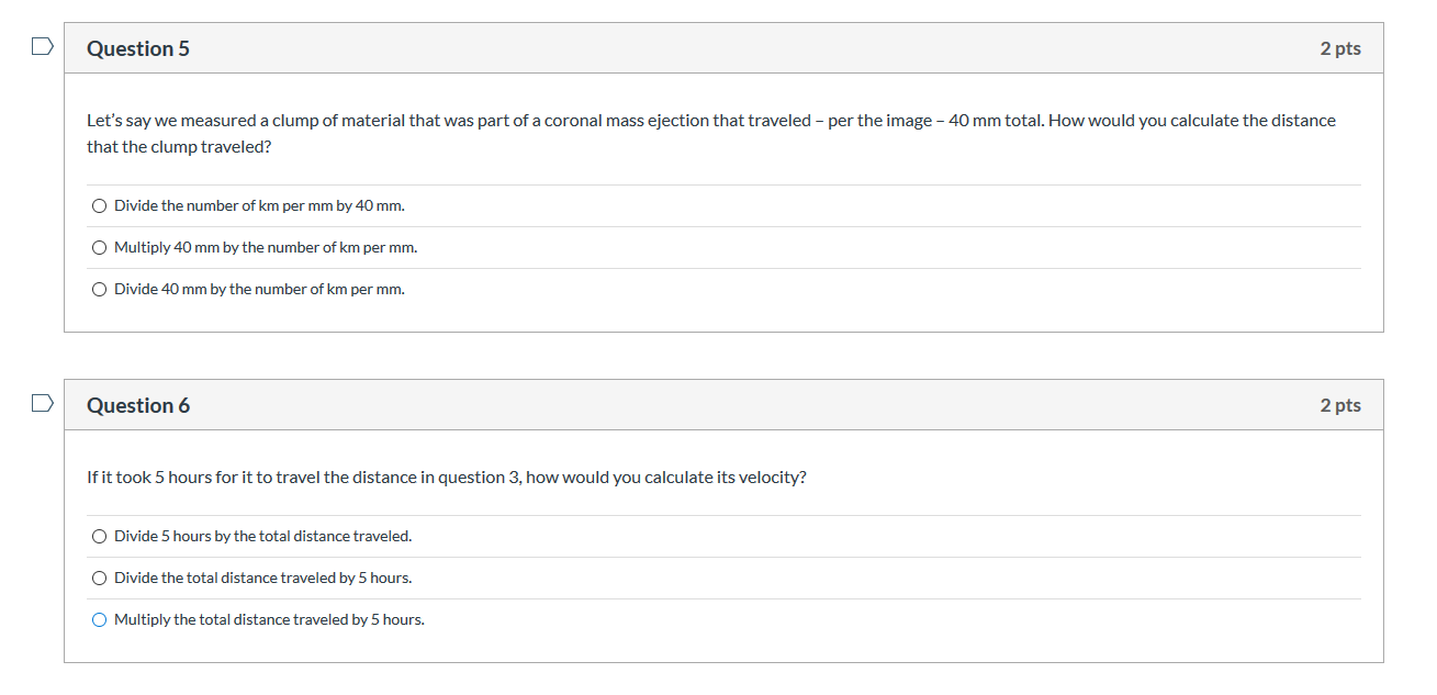 Solved Question 5 2 pts Let's say we measured a clump of | Chegg.com