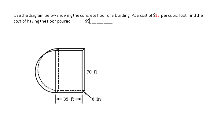 Solved Use the diagram below showing the concrete floor of a | Chegg.com