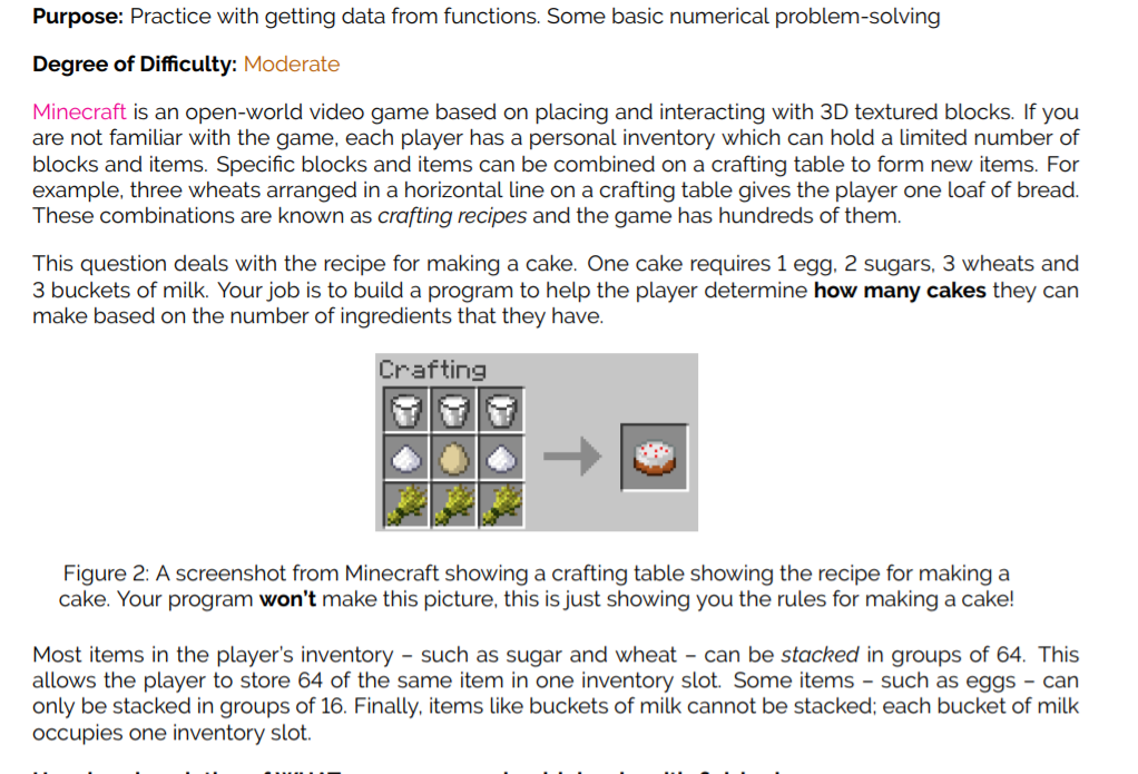 Purpose Practice With Getting Data From Functions Chegg Com