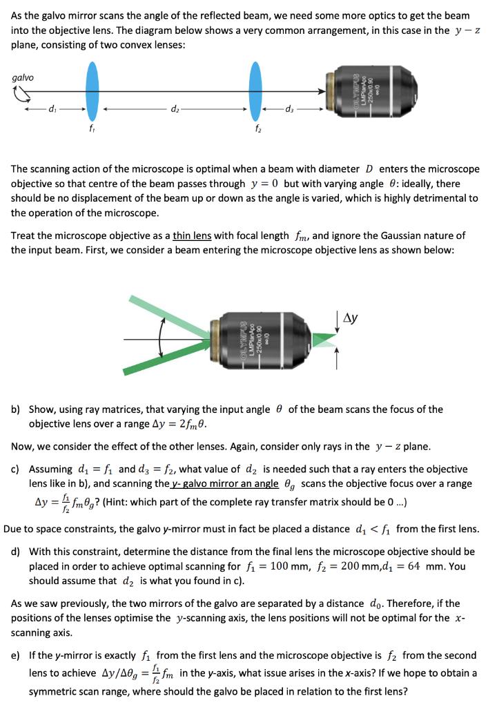Solved A galvanometer ("galvo") mirror system is a moving