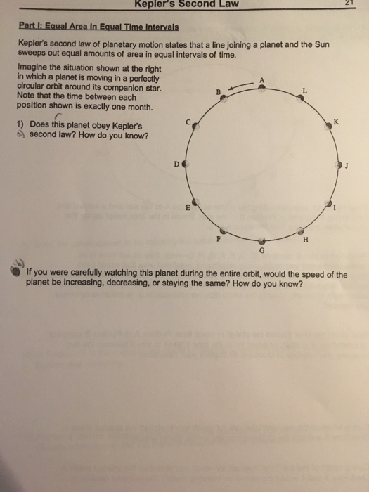 kepler's second law of planetary motion states what