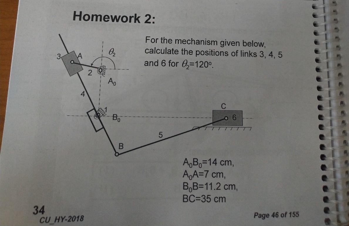 Solved Homework 2: 02 For the mechanism given below, | Chegg.com