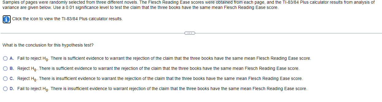 Solved Samples Of Pages Were Randomly Selected From Three | Chegg.com