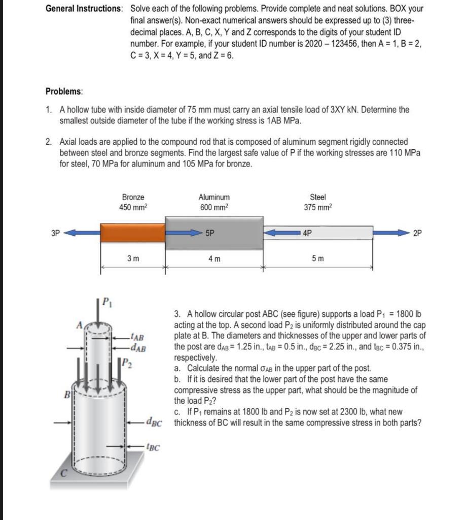 Solved General Instructions: Solve each of the following | Chegg.com