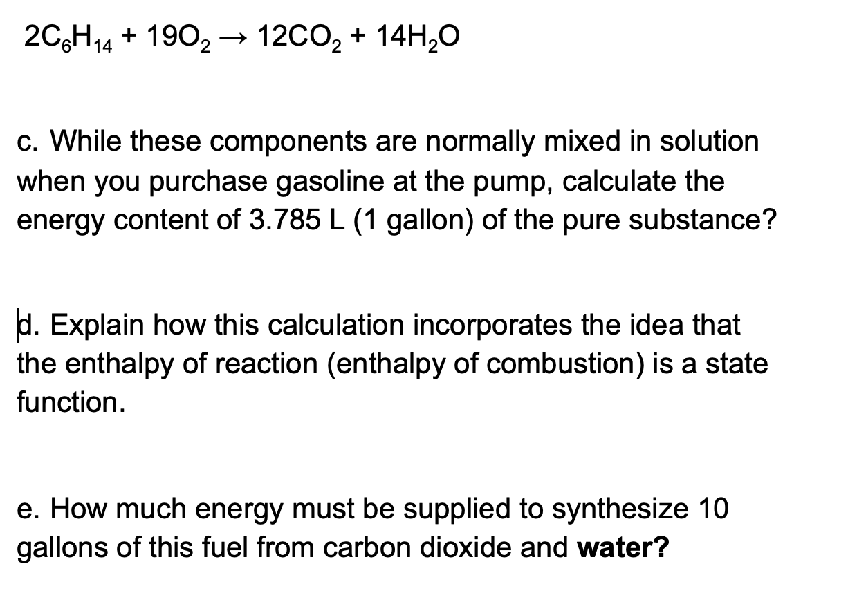 Solved Percentage by volume Major component of gasoline