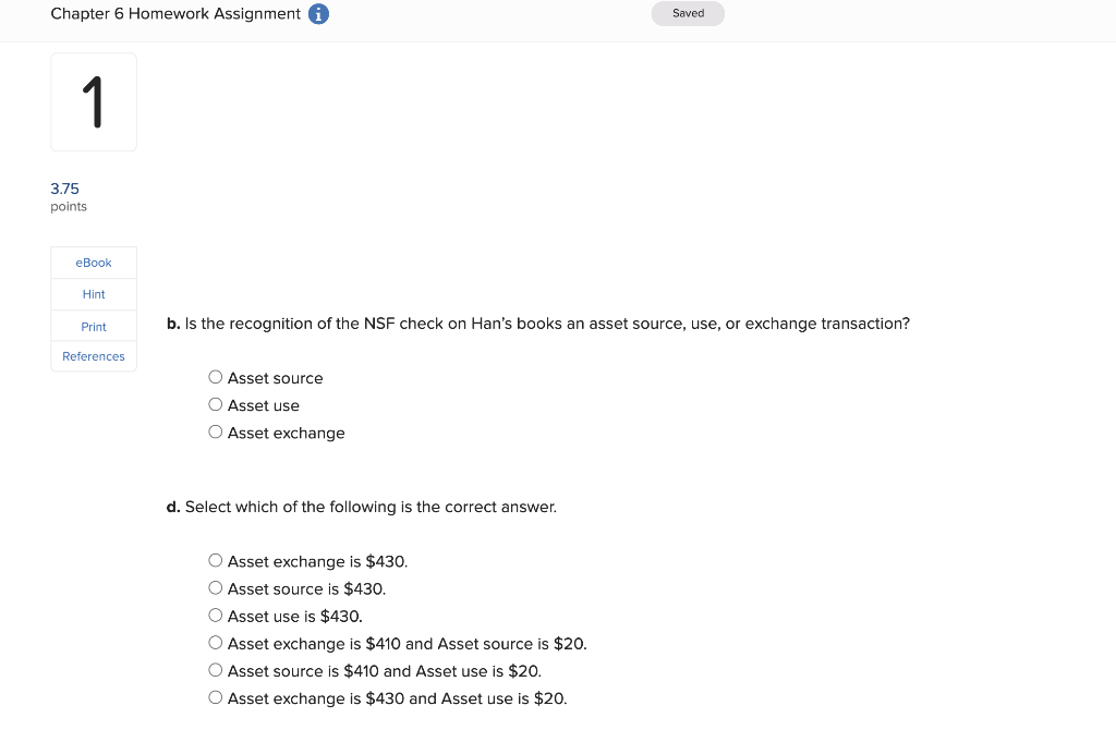 Solved Chapter 6 Homework Assignment Saved Help Save & 1 | Chegg.com