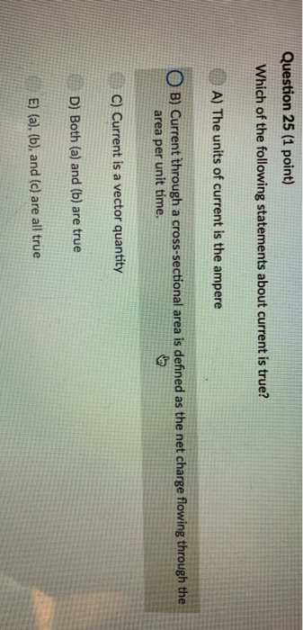 Solved Question 25 (1 point) Which of the following | Chegg.com