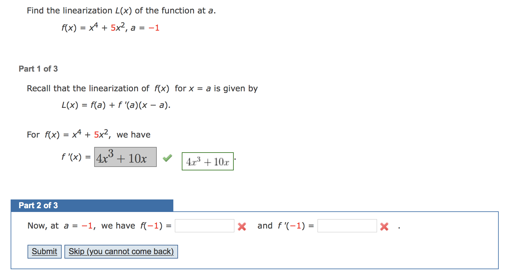 solved-find-the-linearization-l-x-of-the-function-at-a-chegg