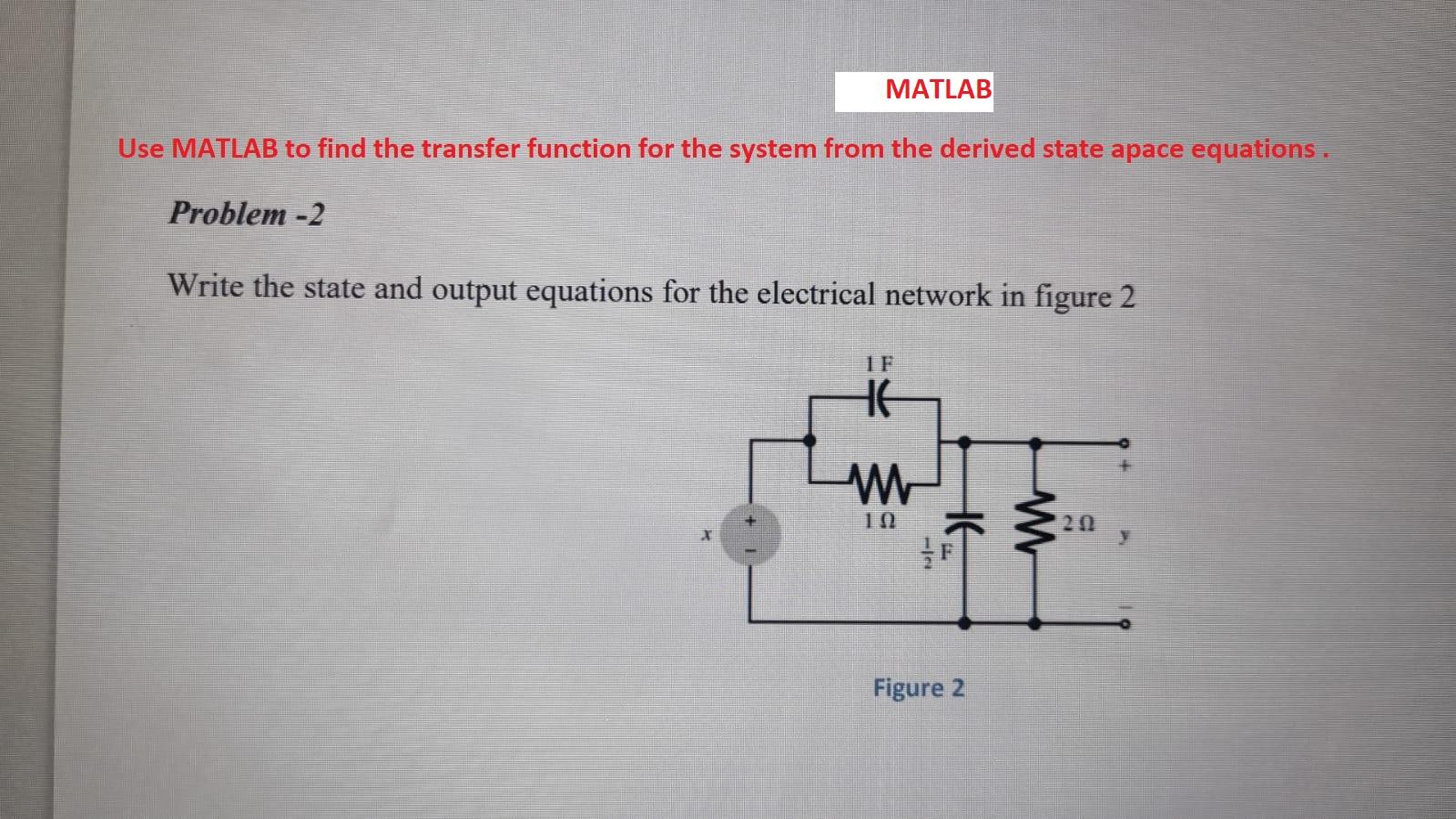 Solved MATLAB Use MATLAB to find the transfer function for | Chegg.com