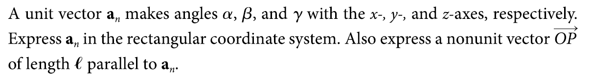 Solved A unit vector a, makes angles a, b, and y with the | Chegg.com