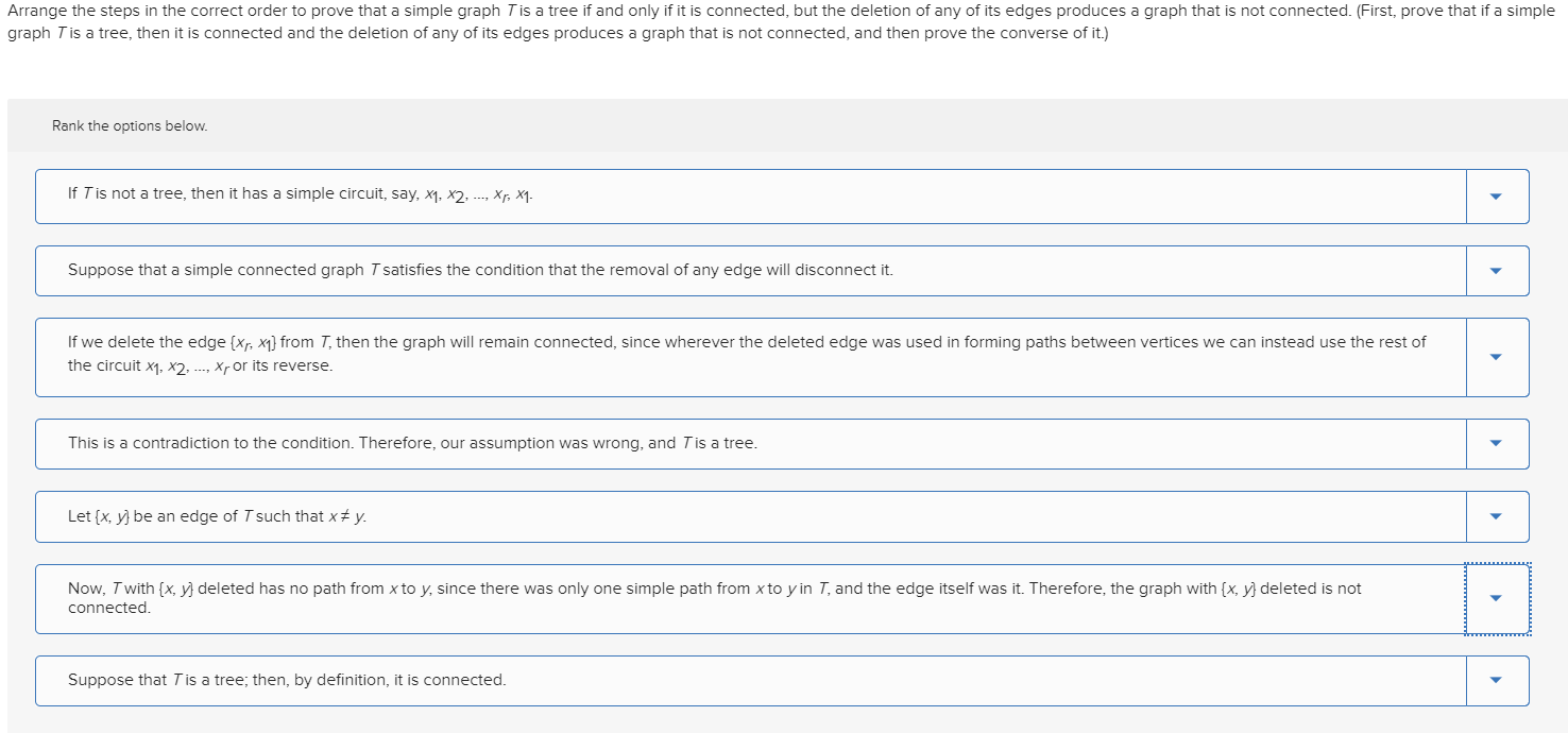 Solved Arrange the steps in the correct order to prove that | Chegg.com